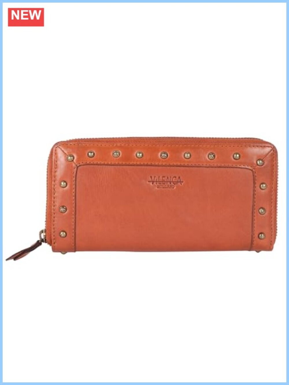 Italian Leather Boho Studded Wallet RFID Protected Multiple Slots